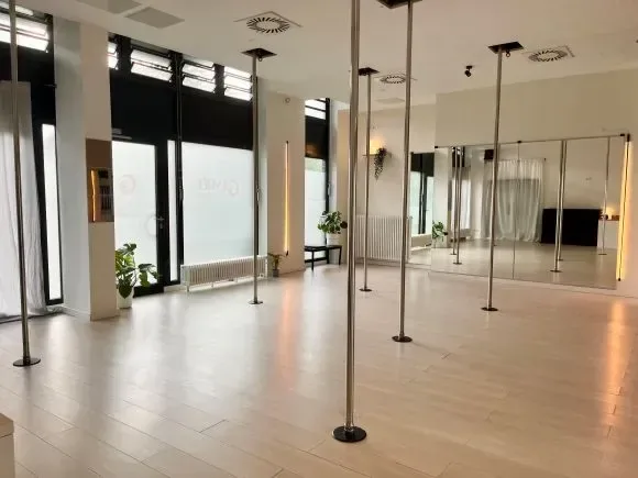 Poleraum mit raumhohen Spiegeln